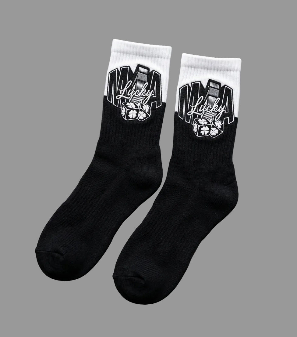 Legacy Socks featuring a stylish black and white design, perfect for everyday comfort and casual wear.